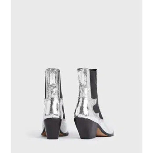 ALLSAINTS Sara Ankle Boot Silver - Picture 2 of 5